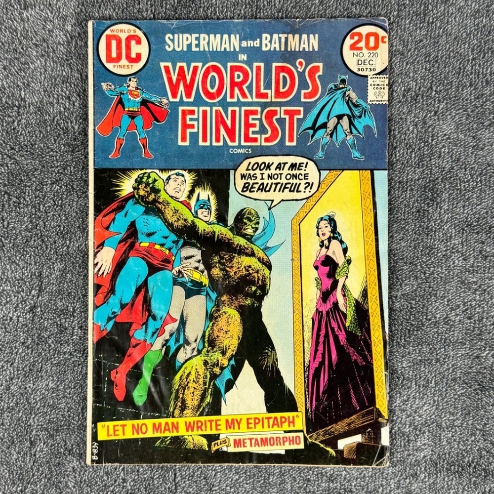 DC Worlds Finest Comics 220 Dec‎ 1973 Superman Batman Metamorpho Bronze Age 20c